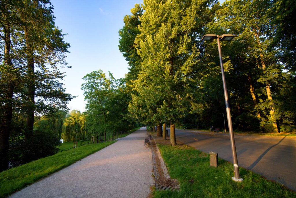 Realizace veřejného osvětlení v královské oboře Stromovka, která proběhla v roce 2018.